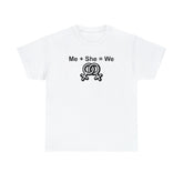 Me + She = We women's same-sex symbols - T-Shirt - Witty Twisters Fashions